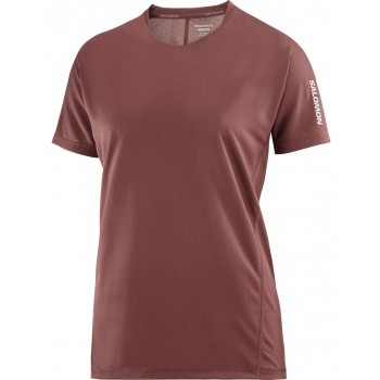 SALOMON AERO SS TEE RUM RAISIN FOR WOMEN'S