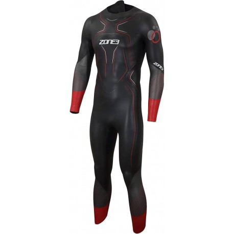 ZONE3 ASPIRE WETSUIT BLACK/RED FOR MEN'S