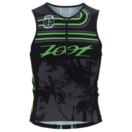 DEBARDEUR ZOOT SPORTS PERFORMANCE TRI TEAM BLACK/GREEN FLASH POUR HOMMES