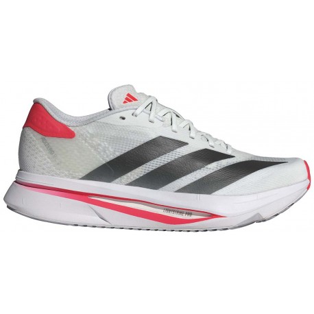 ADIDAS ADIZERO SL 2 CLOUD WHITE/CORE BLACK/LUCID RED FOR WOMEN'S