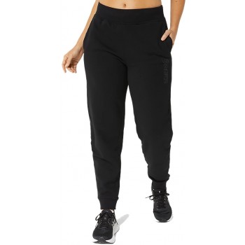 ASICS BIG LOGO SWEAT PANT BLACK FOR WOMEN'S
