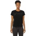 ASICS BIG LOGO TEE BLACK FOR WOMEN'S