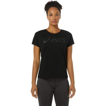 ASICS BIG LOGO TEE BLACK FOR WOMEN'S
