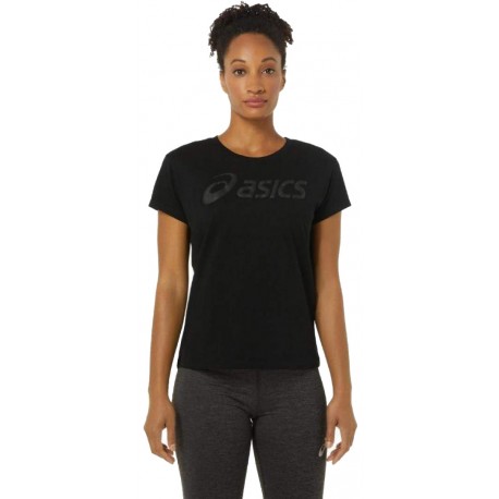 ASICS BIG LOGO TEE BLACK FOR WOMEN'S