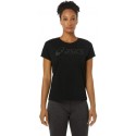 ASICS BIG LOGO TEE BLACK FOR WOMEN'S