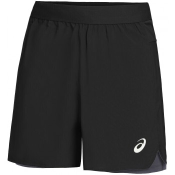 SHORT ASICS ROAD 2EN1 5 INCH BLACK/GRAPHITE GREY POUR HOMMES