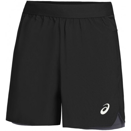 SHORT ASICS ROAD 2EN1 5 INCH BLACK/GRAPHITE GREY POUR HOMMES