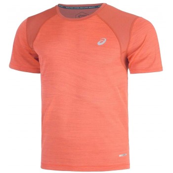 T-SHIRT ASICS ROAD SS TOP CORAL REEF/MOJAVE POUR HOMMES