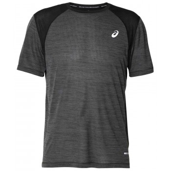 T-SHIRT ASICS ROAD SS TOP PERFORMANCE BLACK POUR HOMMES