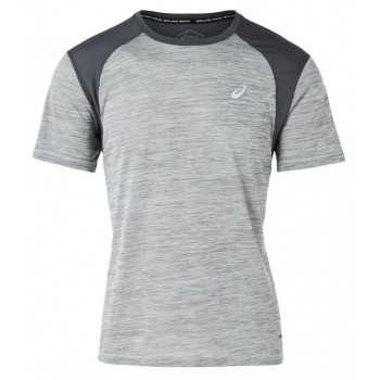T-SHIRT ASICS ROAD SS TOP PIEDMONT GREY/DARK GREY POUR HOMMES