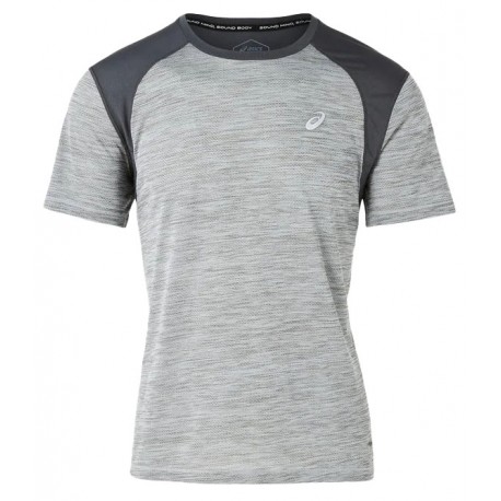 T-SHIRT ASICS ROAD SS TOP PIEDMONT GREY/DARK GREY POUR HOMMES