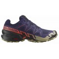 CHAUSSURES SALOMON SPEEDCROSS 6 MARITIME BLUE/BLACK/CHERRY TOMATO POUR HOMMES