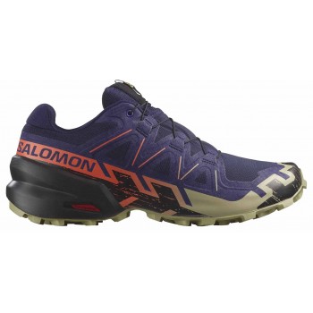 CHAUSSURES SALOMON SPEEDCROSS 6 MARITIME BLUE/BLACK/CHERRY TOMATO POUR HOMMES