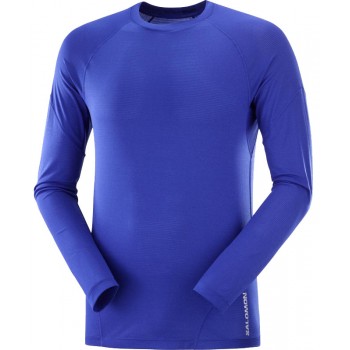 T-SHIRT MANCHES LONGUES SALOMON CROSS RUN SURF THE WEB POUR HOMMES