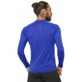 T-SHIRT MANCHES LONGUES SALOMON CROSS RUN SURF THE WEB POUR HOMMES