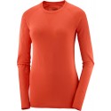 T-SHIRT MANCHES LONGUES SALOMON SENSE FIERY RED POUR FEMMES