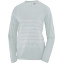 T-SHIRT MANCHES LONGUES SALOMON SENSE AERO GFX MYSTI BLUE/WHITE POUR FEMMES