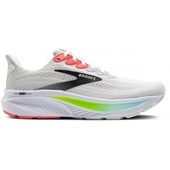 CHAUSSURES BROOKS GHOST 17 WHITE/PINK CLAY/GECKO POUR HOMMES