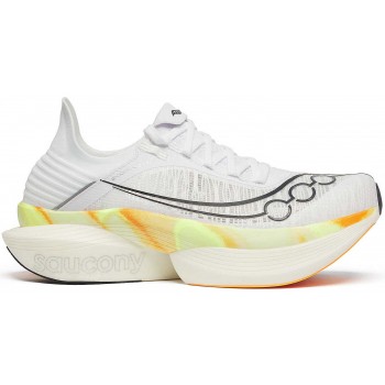 CHAUSSURES SAUCONY ENDORPHIN ELITE 2 WHITE/PEEL POUR HOMMES