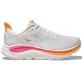 HOKA CLIFTON 10 WHITE/ELECTRIC ROSE FOR WOMEN'S