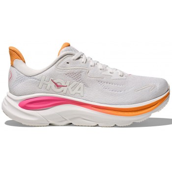 HOKA CLIFTON 10 WHITE/ELECTRIC ROSE FOR WOMEN'S