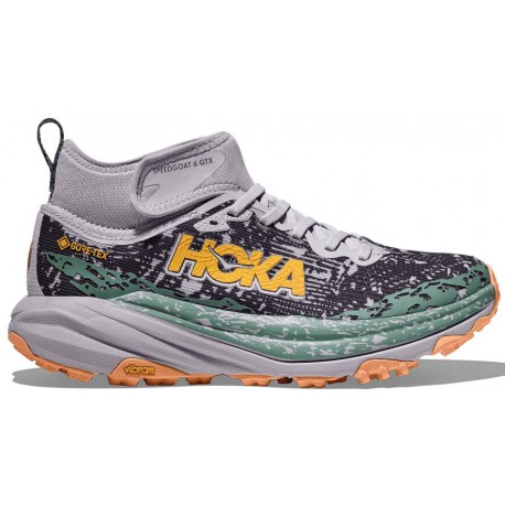 HOKA SPEEDGOAT MID 6 GTX ASH GREY/CHARCOAL GREY FOR WOMEN'S