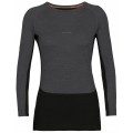 ICEBREAKER ZONEKNIT 200 LS SHIRT CREWE BLACK FOR WOMEN'S