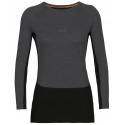 ICEBREAKER ZONEKNIT 200 LS SHIRT CREWE BLACK FOR WOMEN'S