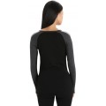 ICEBREAKER ZONEKNIT 200 LS SHIRT CREWE BLACK FOR WOMEN'S