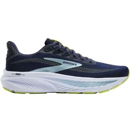 CHAUSSURES BROOKS GHOST 17 PEACOT/LIME/BLUE POUR HOMMES