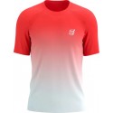 COMPRESSPORT PERFORMACNE SS SHIRT FLUO RED/WHITE FOR MEN'S