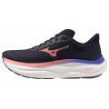 CHAUSSURES MIZUNO WAVE SKY 9 ODYSSEY GRAY/STRIKING CORAL/IRIS BLOOM POUR FEMMES