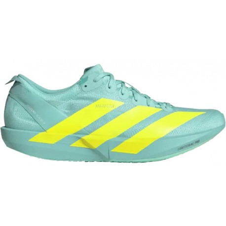 CHAUSSURES ADIDAS ADIZERO ADIOS 9 FLACE AQUA/LUCID LEMON/ZERO METALIC POUR HOMMES
