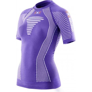 T-SHIRT X-BIONIC EFFEKTOR RUN PURPLE/WHITE POUR FEMMES