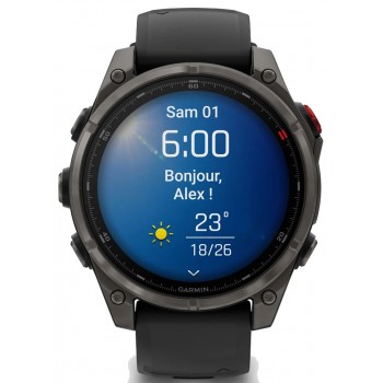 MONTRE GARMIN FENIX 8 PRO 47MM AMOLED SAPPHIRE BLACK/CARBON GREY UNISEXE