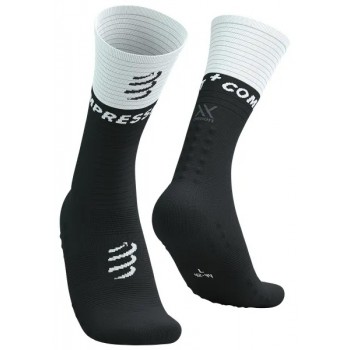 COMPRESSPORT MID COMPRESSION SOCKS V2.0 BLACK/WHITE UNISEX