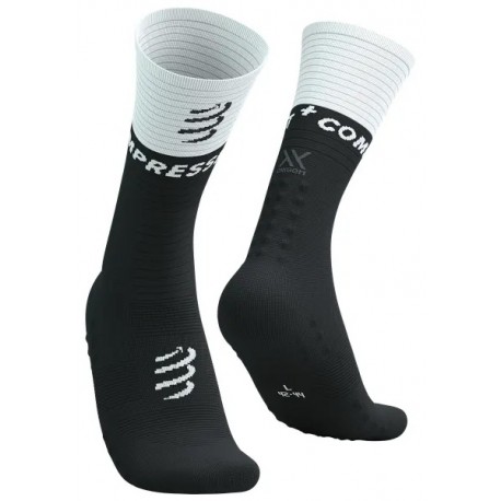 COMPRESSPORT MID COMPRESSION SOCKS V2.0 BLACK/WHITE UNISEX