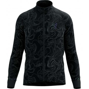 VESTE COMPRESSPORT HURRICANE WINDPROOF AURORA BLACK POUR HOMMES