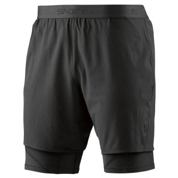 SKINS DNAMIC SUPERPOSE 2IN1 SHORT BLACK FOR MEN'S