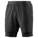 SHORT SKINS DNAMIC SUPERPOSE 2IN1 BLACK POUR HOMMES