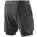 SHORT SKINS DNAMIC SUPERPOSE 2IN1 BLACK POUR HOMMES