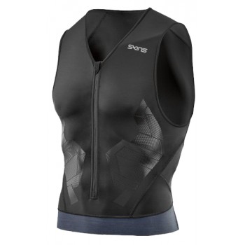 SKINS DNAMIC TRIATHLON SL TOP BLACK/CARBON FOR MEN'S