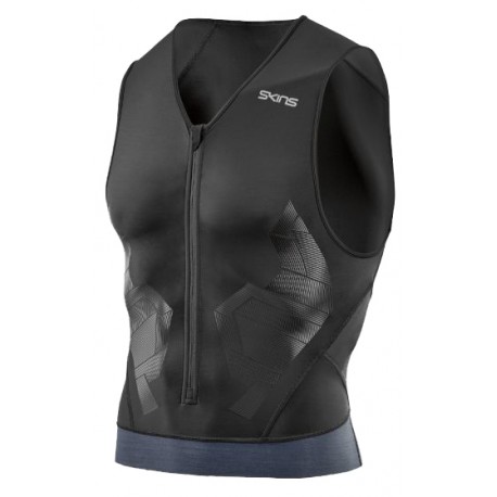 DEBARDEUR DE TRIATHLON SKINS DNAMIC BLACK/CARBON POUR HOMMES