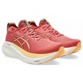 CHAUSSURES ASICS GEL NIMBUS 27 DARK PINK CLAY/ORANGE GLOW POUR FEMMES