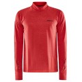 T-SHIRT MANCHES LONGUES CRAFT ADV SUBZ WOOL 2 MELANGE/ROUGE POUR HOMMES