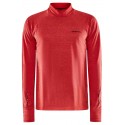 T-SHIRT MANCHES LONGUES CRAFT ADV SUBZ WOOL 2 MELANGE/ROUGE POUR HOMMES