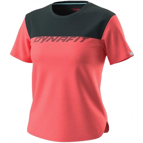 T-SHIRT DYNAFIT 24/7 DRIRELEASE TEE HOT CORAL/MELANGE POUR FEMMES