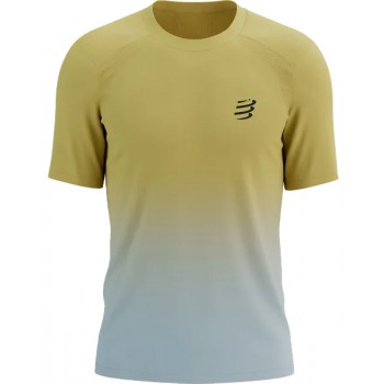 T-SHIRT COMPRESSPORT PERFORMANCE CEYLON YELLOW/GREY POUR HOMMES