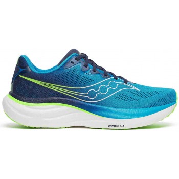 CHAUSSURES SAUCONY RIDE 19 COBALT/SLIME POUR HOMMES