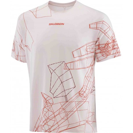 T-SHIRT SALOMON S-LAB SPEED LILAC ASH/FIERY RED POUR HOMMES